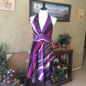 Arden B Satin Halter Dress